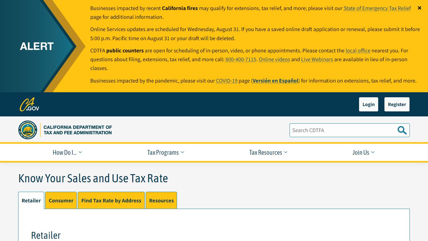 Know Your Sales and Use Tax Rate - California